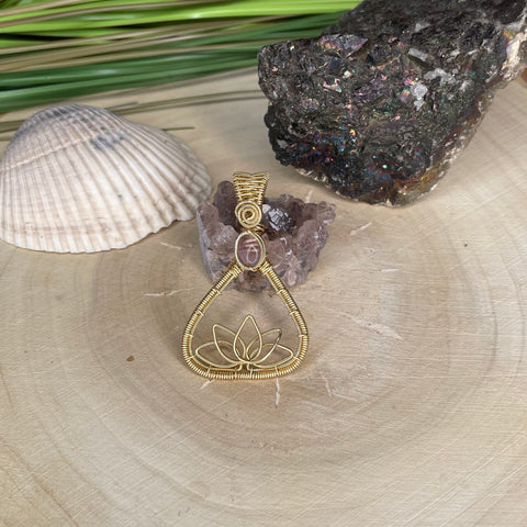 Amethyst Lotus Pendant